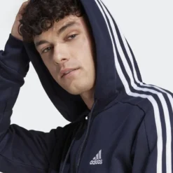 ADIDAS Chaqueta Con Capucha Essentials French Terry 3 Bandas -Equipo De Fitness chaqueta con capucha essentials french terry 3 bandas 9