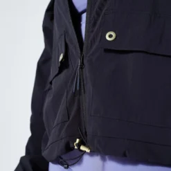 Chaqueta Fitness Negro Amplia Capucha -Equipo De Fitness chaqueta fitness negro amplia capucha 3