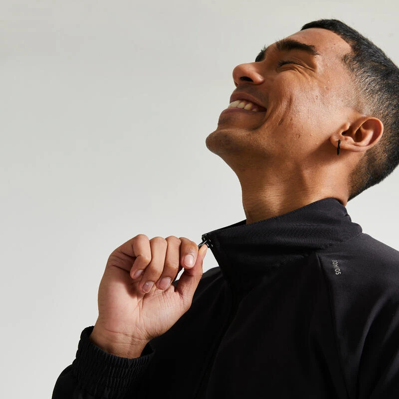 Chaqueta Fitness Transpirable Hombre Domyos Negro 5 Chaqueta Fitness Transpirable Hombre Domyos Negro - Imagen 5