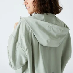 Chaqueta Fitness Verde Amplia Capucha -Equipo De Fitness chaqueta fitness verde amplia capucha 2