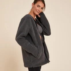 CHAQUETA M SHERPA YOGA GRIS OSCURO -Equipo De Fitness chaqueta m sherpa yoga gris oscuro 2