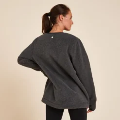 CHAQUETA M SHERPA YOGA GRIS OSCURO -Equipo De Fitness chaqueta m sherpa yoga gris oscuro 3