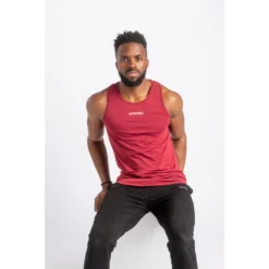 Core Scoop Tank Top Fitness - Hombre - Rojo