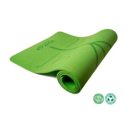 Esterilla De Yoga Antideslizante Alineaciones TPE Verde (Ecofrendly)