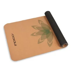 Esterilla De Yoga Y Fitness GOMA Y CORCHO INDIGO 173* 61* 0,3 Cm Marrón- Negro