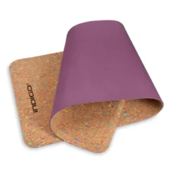 Esterilla De Yoga Y Fitness TPE Y CORCHO INDIGO 173* 61* 0,6 Cm Marrón- Violeta -Equipo De Fitness esterilla de yoga y fitness tpe y corcho indigo 173 61 06 cm marron violeta 2
