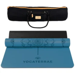 Esterilla Yoga Bronce Oliva PU Y Caucho Natural MANDALA LINEA DE CUERPO + Bolsa -Equipo De Fitness esterilla yoga azul polar pu y caucho natural mandala linea de cuerpo bolsa