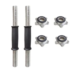 Juego 2 Barras Mancuernas De Hierro 25mm Fitness Tech