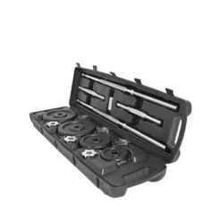 JUEGO DE MANCUERNAS Y BARRA DE MUSCULACION 50KG