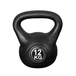Kettlebell 12 Kg - Plástico - Para Uso Interior Y Exterior - Negro