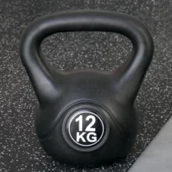 Kettlebell 12 Kg - Plástico - Para Uso Interior Y Exterior - Negro -Equipo De Fitness kettlebell 12 kg plastico para uso interior y exterior negro 4