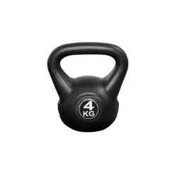 Kettlebell 4 Kg - Plástico - Para Uso Interior Y Exterior - Negro