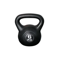 Kettlebell 6 Kg - Plástico - Para Uso Interior Y Exterior - Negro