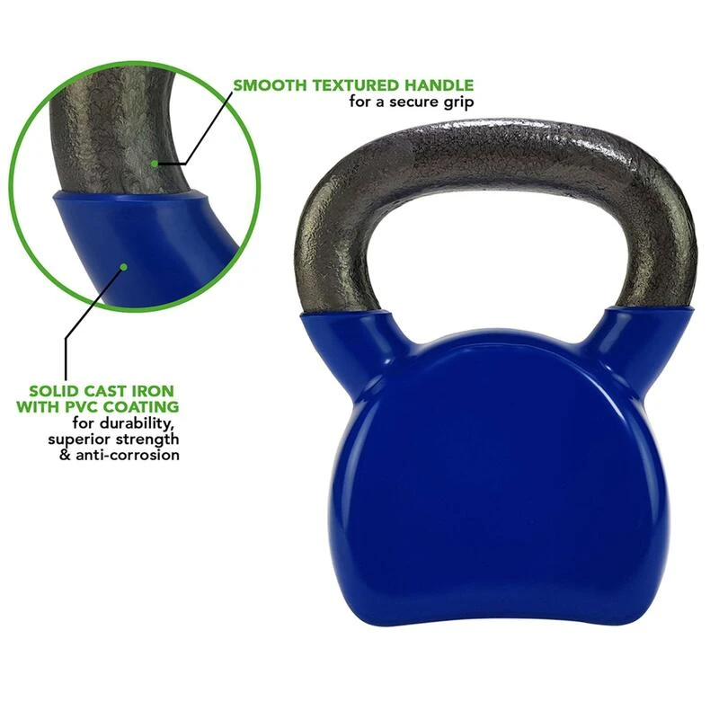 Tunturi Kettlebell De Vinilo - 12 Kg 2 Tunturi Kettlebell De Vinilo - 12 Kg - Imagen 2