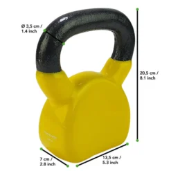 Tunturi Kettlebell - Vinilo - 6 Kg - Amarillo -Equipo De Fitness kettlebell vinilo 6 kg amarillo 4