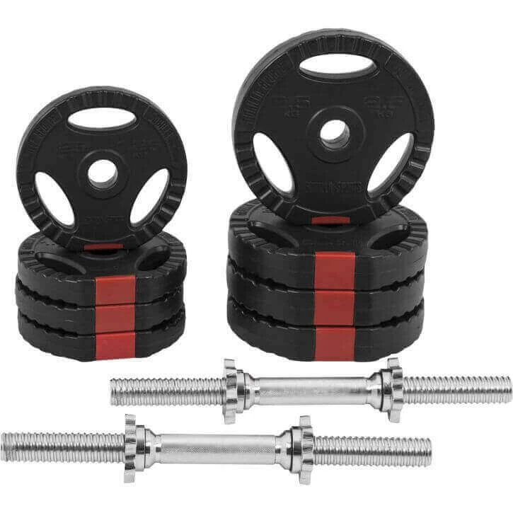 Kit Mancuernas Gorilla Sports Negro/Plateado 20 Kg 2 Kit Mancuernas Gorilla Sports Negro/Plateado 20 Kg - Imagen 2