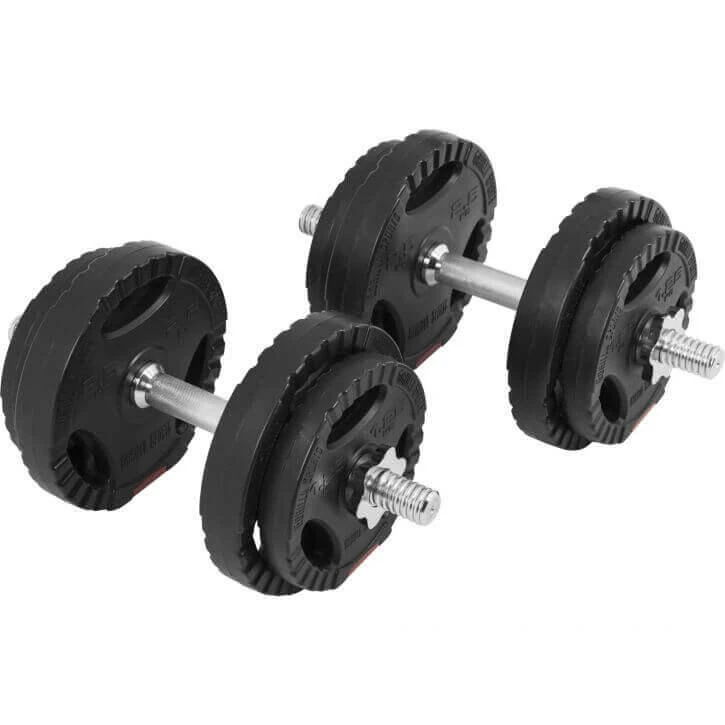 Kit Mancuernas Gorilla Sports Negro/Plateado 20 Kg 1 Kit Mancuernas Gorilla Sports Negro/Plateado 20 Kg