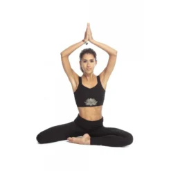 Legging Mallas Yoga De Suave Algodón Flow Mujer Negro -Equipo De Fitness legging mallas yoga de suave algodon flow mujer negro 4