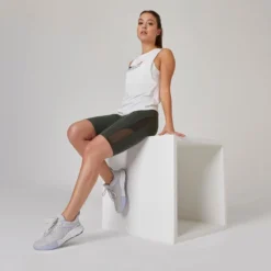 Leggings Mallas Ciclistas Fitness Mujer Domyos 520 Gris -Equipo De Fitness leggings mallas ciclistas fitness mujer domyos 520 gris 2