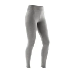 Leggings Mallas Fitness Algodón Efecto Vientre Plano Mujer Domyos Fit 500 Gris -Equipo De Fitness leggings mallas fitness algodon efecto vientre plano mujer domyos fit 500 gris 4
