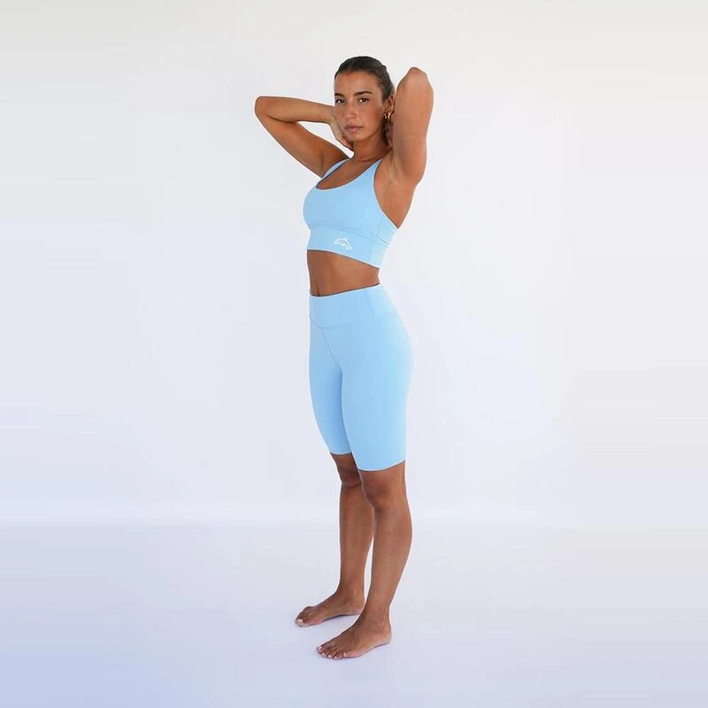 Leggings Mallas Fitness Cortos Sostenible Poliéster Mujer Fitplanet Dolphin Azul 2 Leggings Mallas Fitness Cortos Sostenible Poliéster Mujer Fitplanet Dolphin Azul - Imagen 2