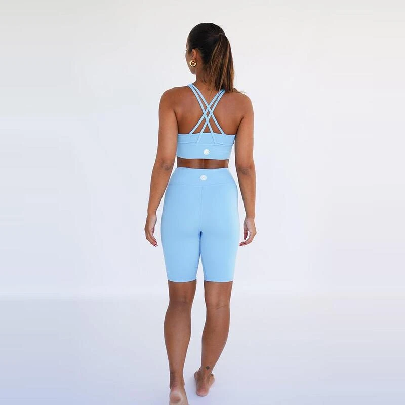 Leggings Mallas Fitness Cortos Sostenible Poliéster Mujer Fitplanet Dolphin Azul 4 Leggings Mallas Fitness Cortos Sostenible Poliéster Mujer Fitplanet Dolphin Azul - Imagen 4