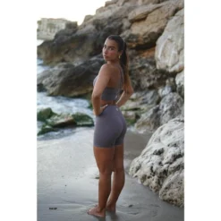 Leggings Mallas Fitness Cortos Sostenible Poliéster Mujer Fitplanet Shark Gris 9 Leggings Mallas Fitness Cortos Sostenible Poliéster Mujer Fitplanet Shark Gris -Equipo De Fitness leggings mallas fitness cortos sostenible poliester mujer fitplanet shark gris 4