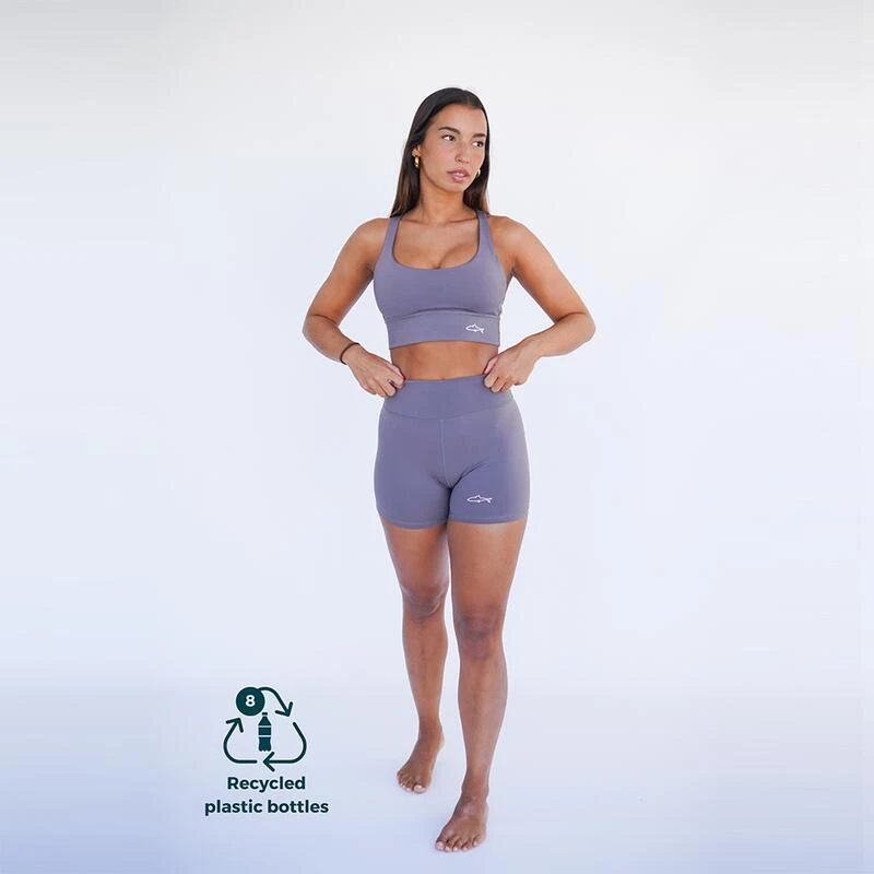 Leggings Mallas Fitness Cortos Sostenible Poliéster Mujer Fitplanet Shark Gris 1 Leggings Mallas Fitness Cortos Sostenible Poliéster Mujer Fitplanet Shark Gris