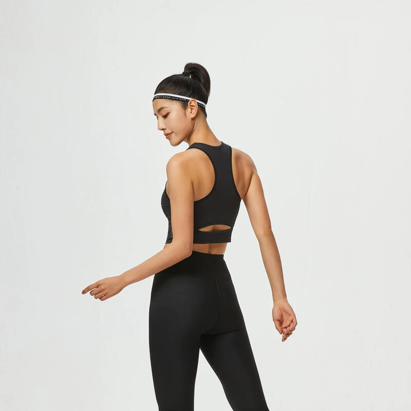 Leggings Mallas Fitness Largas Talle Alto Mujer Domyos Negro 2 Leggings Mallas Fitness Largas Talle Alto Mujer Domyos Negro - Imagen 2