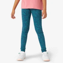 Leggings Mallas Gimnasia Deportiva Algodón Transpirable Niños Azul Marino