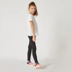 Leggings Mallas Gimnasia Deportiva Niños Domyos 100 Negro -Equipo De Fitness leggings mallas gimnasia deportiva nios domyos 100 negro 2