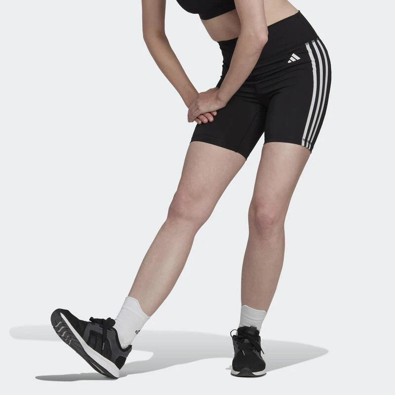 ADIDAS Mallas Cortas Training Essentials High-Waisted 3 Bandas 1 ADIDAS Mallas Cortas Training Essentials High-Waisted 3 Bandas