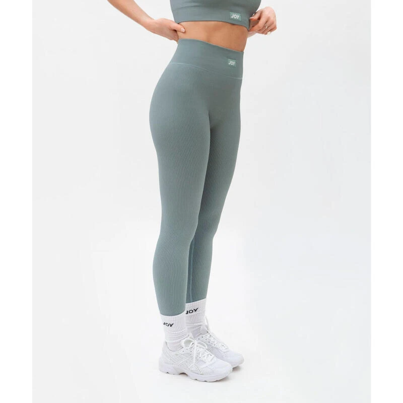 Mallas Leggings Acanalado Sweet Line - Verde 3 Mallas Leggings Acanalado Sweet Line - Verde - Imagen 3