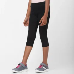 Mallas Leggings Niña Y Niño 100 Gimnasia Negro -Equipo De Fitness mallas leggings nia y nio 100 gimnasia negro 2