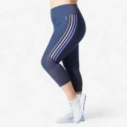 Mallas Pirata Fitness Cardio Mujer Gris Talle Alto