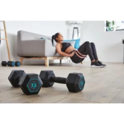 Mancuerna 7,5 Kg Hexagonal Dumbbell Musculación Cross Training Corength -Equipo De Fitness mancuerna 75 kg hexagonal dumbbell musculacion cross training corength 3