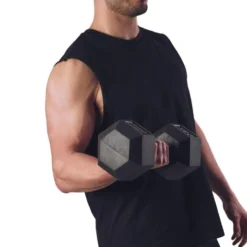 BODYTONE Mancuernas De Goma Hexagonales Profesionales 32Kg -Equipo De Fitness mancuernas de goma hexagonales profesionales 32kg 2