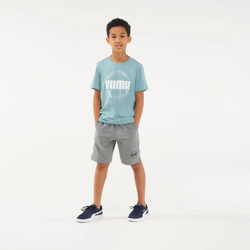 Pantalón Chandal Corto Puma Gimnasia Niño Y Niña Básico Gris 1 Pantalón Chandal Corto Puma Gimnasia Niño Y Niña Básico Gris