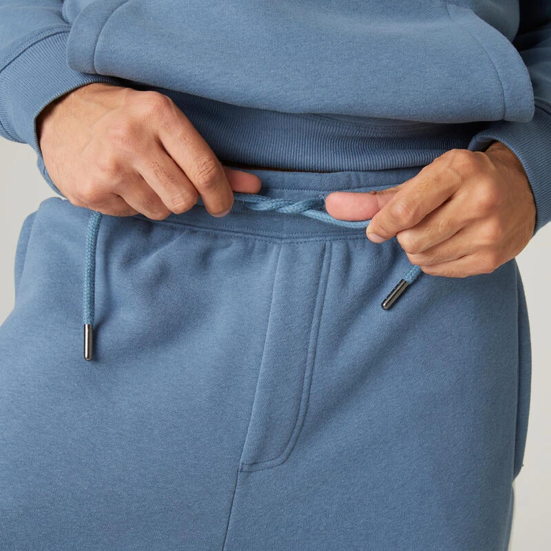 Pantalón Chándal Fitness Felpa Hombre Domyos Azul 5 Pantalón Chándal Fitness Felpa Hombre Domyos Azul - Imagen 5