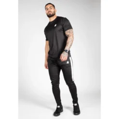 Pantalón Chándal Fitness Largo Elástico Hombre GORILLA WEAR Benton Negro -Equipo De Fitness pantalon chandal fitness largo elastico hombre gorilla wear benton negro 3