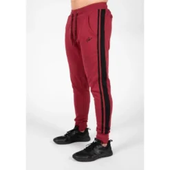 Pantalón Chándal Fitness Largo Hombre GORILLA WEAR Banks Negro -Equipo De Fitness pantalon chandal fitness largo hombre gorilla wear banks rojo