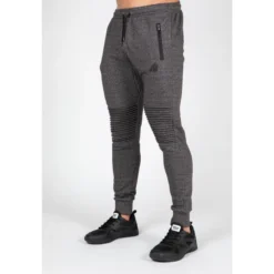 Pantalón Chándal Fitness Largo Hombre GORILLA WEAR Delta Negro -Equipo De Fitness pantalon chandal fitness largo hombre gorilla wear delta gris