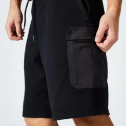 Pantalón Corto Fitness 520 Hombre Negro Cargo -Equipo De Fitness pantalon corto fitness 520 hombre negro cargo 3