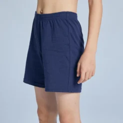 Short Niños Algodón - Básico Gris 11 Short Niños Algodón - Básico Gris -Equipo De Fitness pantalon corto short chandal gimnasia domyos nio y nia basico azul