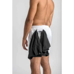 Pantalón Corto Utilitario Fitness - Hombre - Blanco -Equipo De Fitness pantalon corto utilitario fitness hombre blanco 3