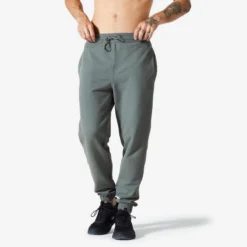 Pantalón Jogger Fitness 500 Essential Hombre Marrón Avellana -Equipo De Fitness pantalon jogger fitness 500 essential hombre caqui ceniza