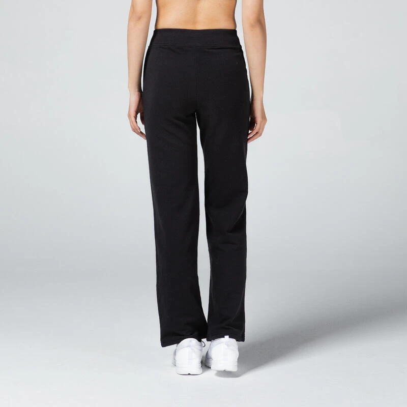 Pantalón Jogger Fitness Corte Ancho Mujer Domyos 120 Negro 5 Pantalón Jogger Fitness Corte Ancho Mujer Domyos 120 Negro - Imagen 5