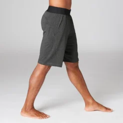 PANTALONES CORTOS HOMBRE SHORT COMFORT YOGA ECOFRIENDLY GRIS -Equipo De Fitness pantalones cortos hombre short comfort yoga ecofriendly gris 3