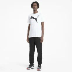 Pantalones De Tejido Plano Active Hombre PUMA Negro -Equipo De Fitness pantalones de tejido plano active hombre puma negro 3