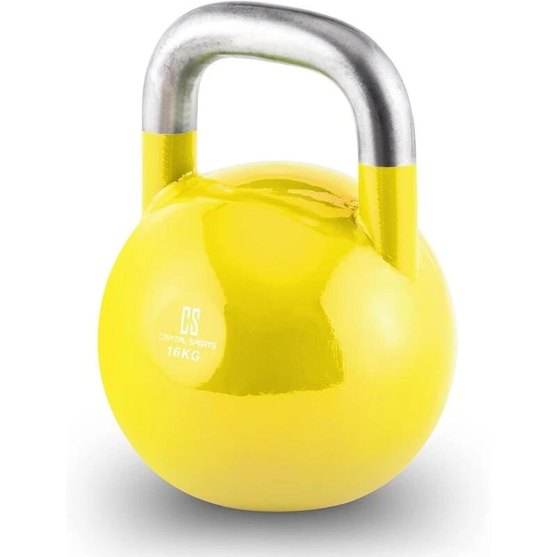 Pesa Rusa Kettlebell Competición 16 Kg Acero Premium Amarilla 2 Pesa Rusa Kettlebell Competición 16 Kg Acero Premium Amarilla - Imagen 2